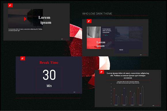 Red stone PowerPoint Template in PowerPoint Templates - product preview 4