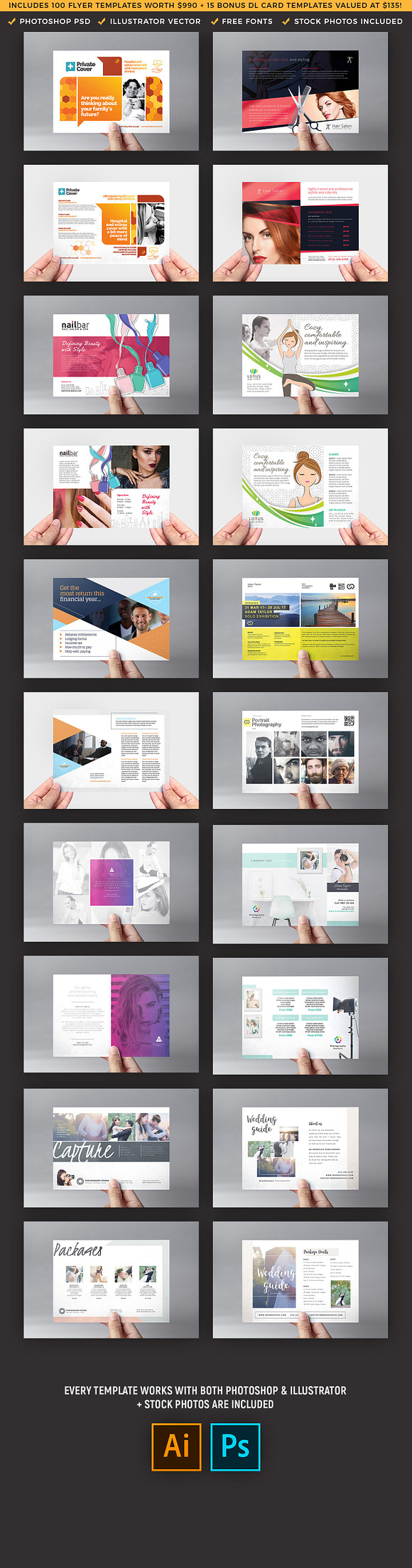 100+ Flyer Templates Bundle in Flyer Templates - product preview 2
