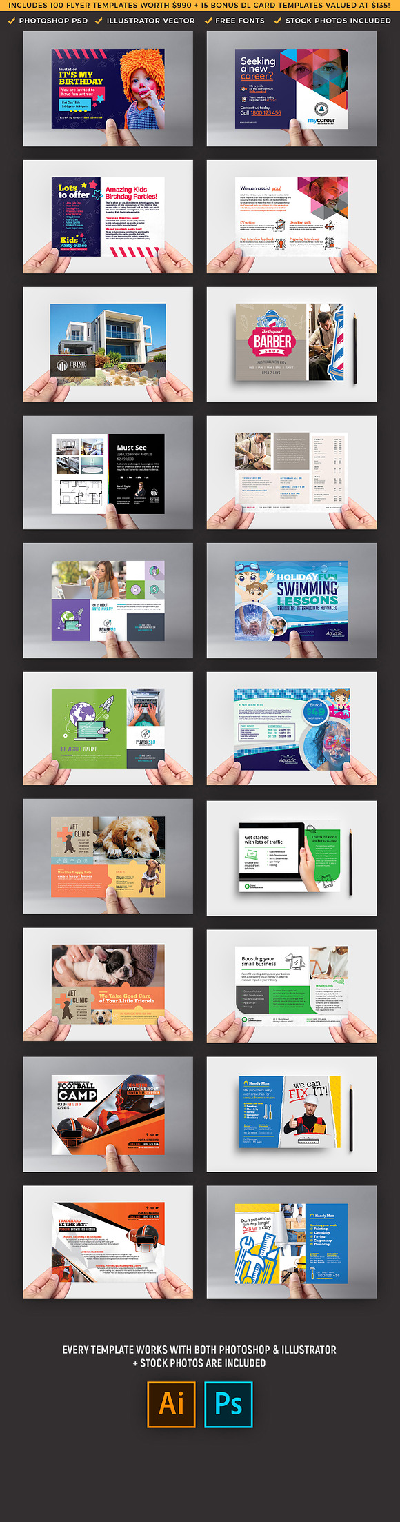 100+ Flyer Templates Bundle in Flyer Templates - product preview 3