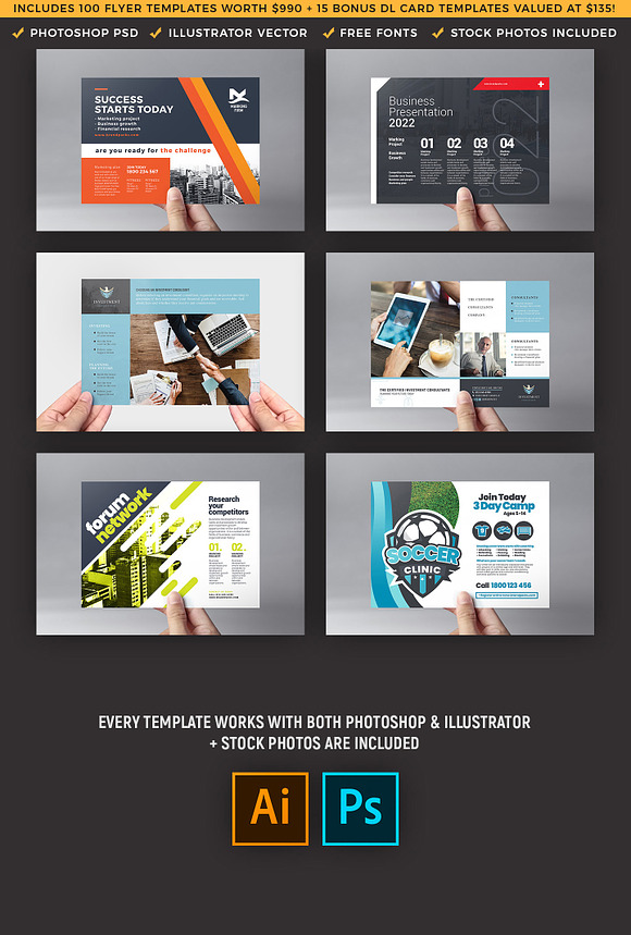 100+ Flyer Templates Bundle in Flyer Templates - product preview 6