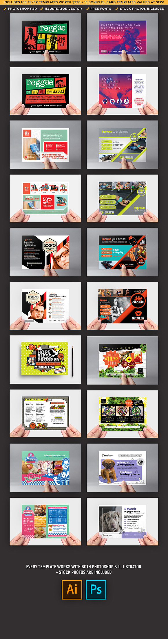 100+ Flyer Templates Bundle in Flyer Templates - product preview 7