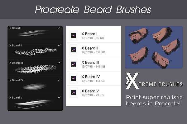 Procreate Beard Brushes