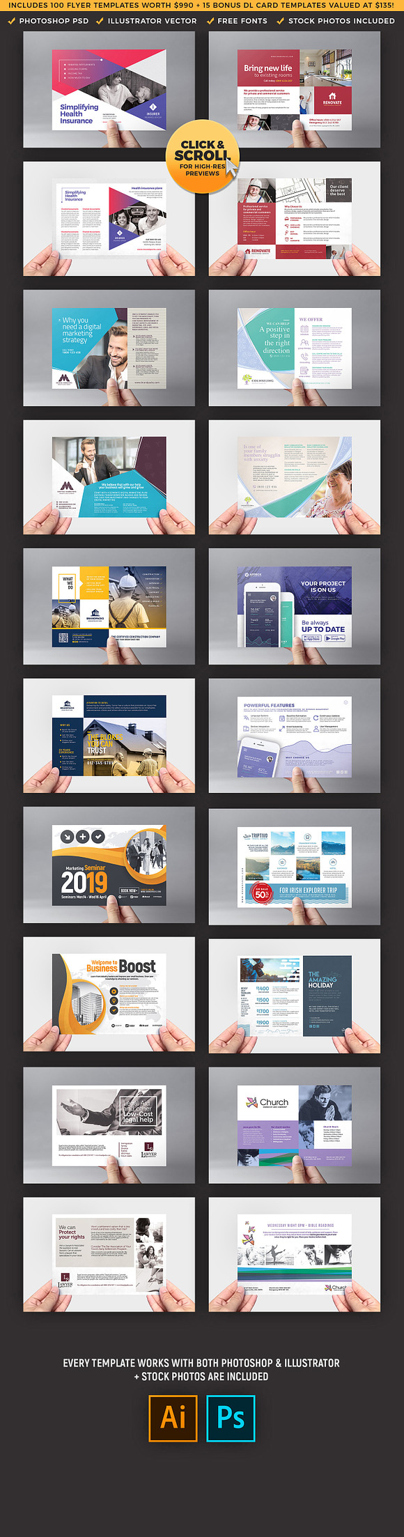 100+ Flyer Templates Bundle in Flyer Templates - product preview 11