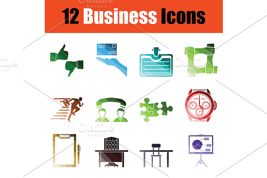 Business icon set in Graphics - product preview 8