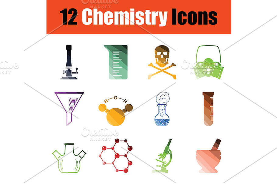 Chemistry icon set in Graphics - product preview 8
