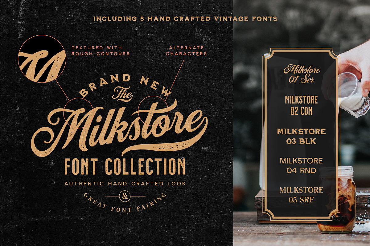 Milkstore Font Collection in Display Fonts - product preview 8