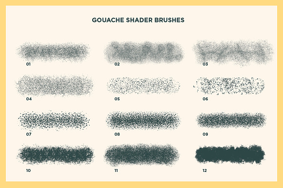 Gouache Shader Brushes | Illustrator in Photoshop Brushes - product preview 10