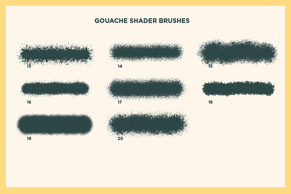 Gouache Shader Brushes | Illustrator in Photoshop Brushes - product preview 12