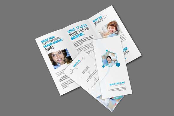 Dental Clinic Tri-Fold in Brochure Templates - product preview 3