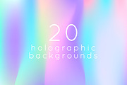 20 horizontal holographic background