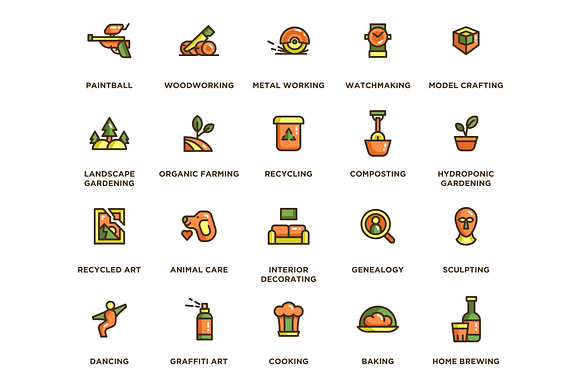 104 Hobby Icons in Graphics - product preview 2
