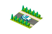 Isometric front right police car