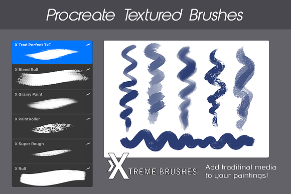 Procreate Textured Brushes in Add-Ons - product preview 1
