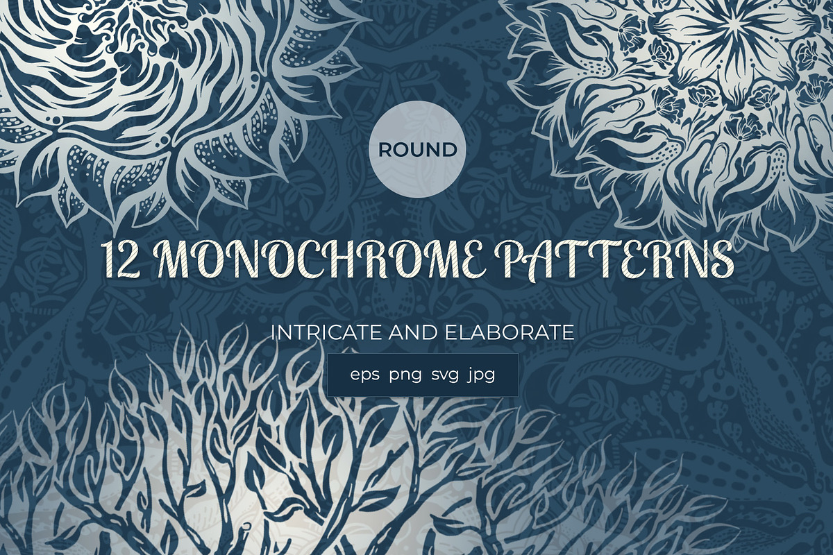 Round hand-drawn patterns in Illustrations - product preview 8