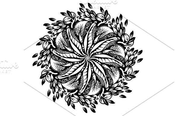Round hand-drawn patterns in Illustrations - product preview 4