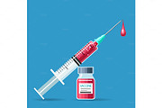 Illness syringe illustration