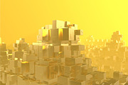 Wealth rich concept idea Golden city
