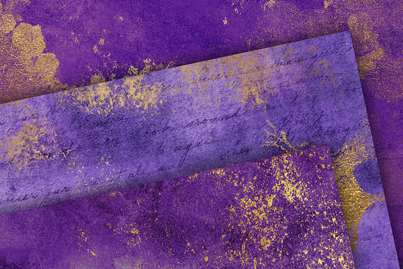 Grunge Purple and Gold Textures in Textures - product preview 1