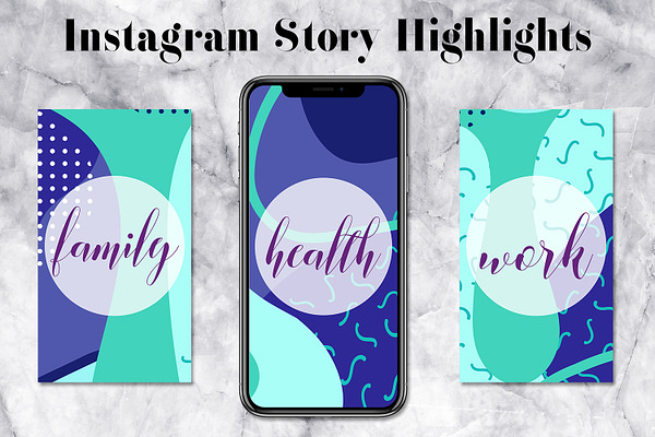 Abstract Instagram Story Icons