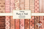 Vintage Peach and Coral Textures
