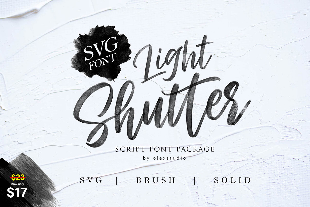 Light Shutter + SVG Font in Script Fonts - product preview 8