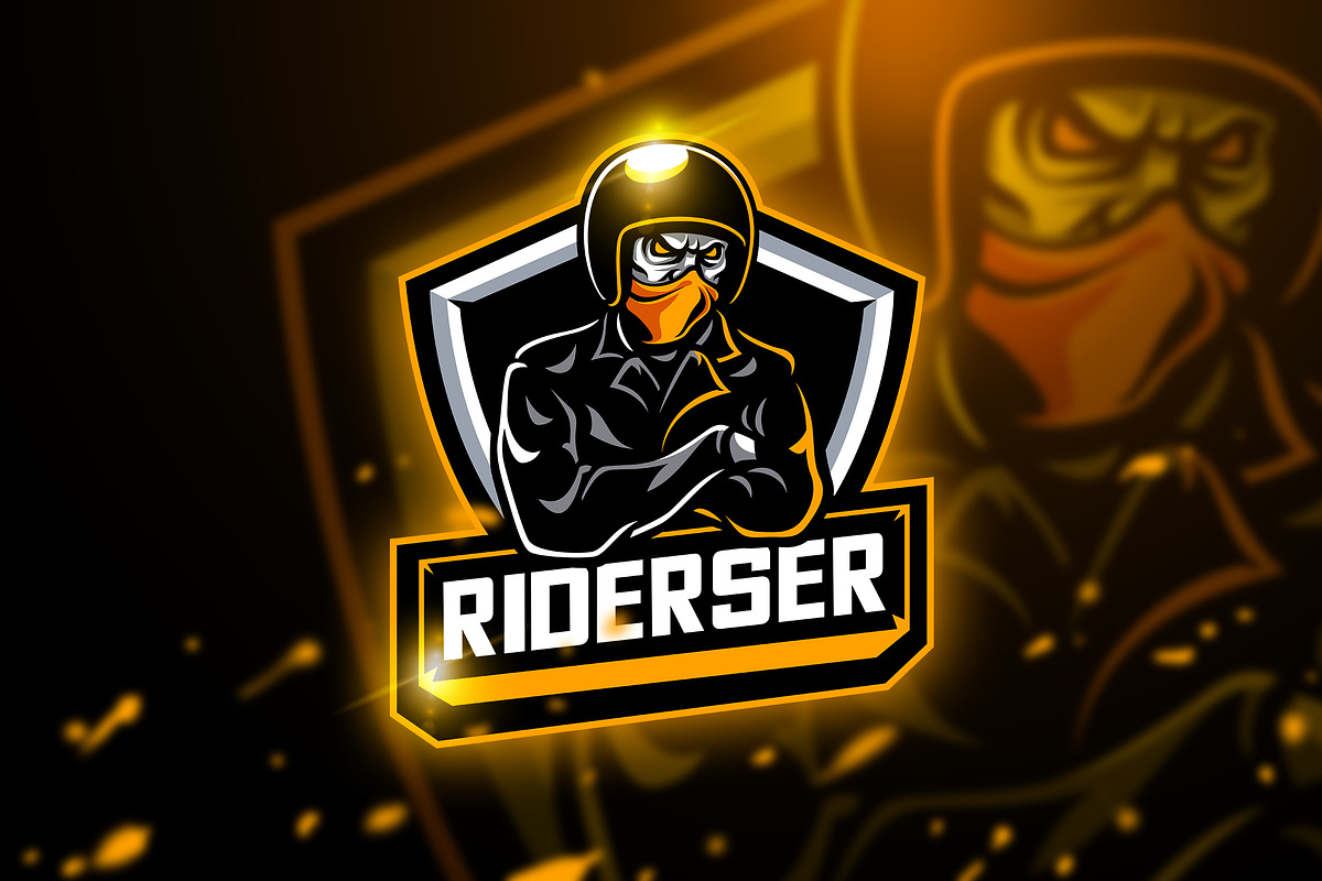Riderser - Mascot & Esport logo in Logo Templates - product preview 8