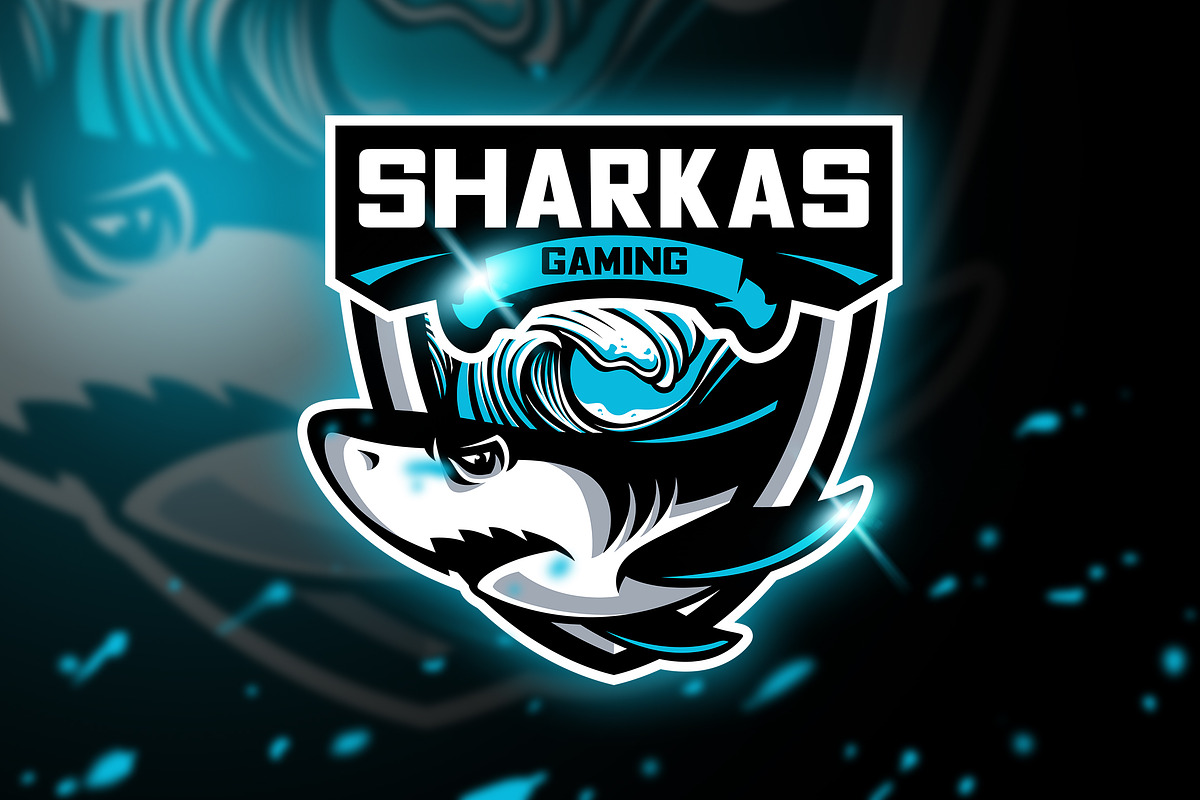 Sharkas Gaming-Mascot & Esport logo in Logo Templates - product preview 8