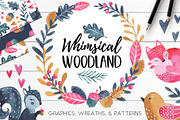 Watercolor Autumn Woodland Clipart