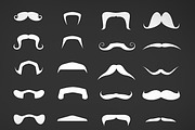 Mustache vector icons
