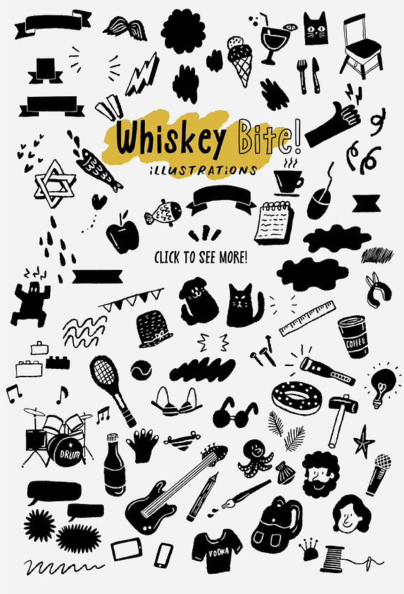 Whiskey Bite - Hip Font Trio in Display Fonts - product preview 7