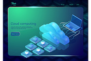 Cloud computing web page template