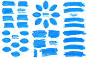 38 blue marker's paint stains