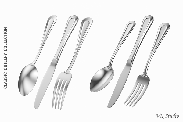 Classic Table Knife, Fork, Spoon