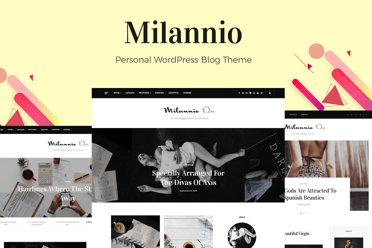 Milannio - Personal WordPress Blog in WordPress Blog Themes - product preview 8