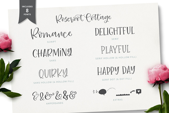 Roseroot Cottage Font Collection in Icon Fonts - product preview 6