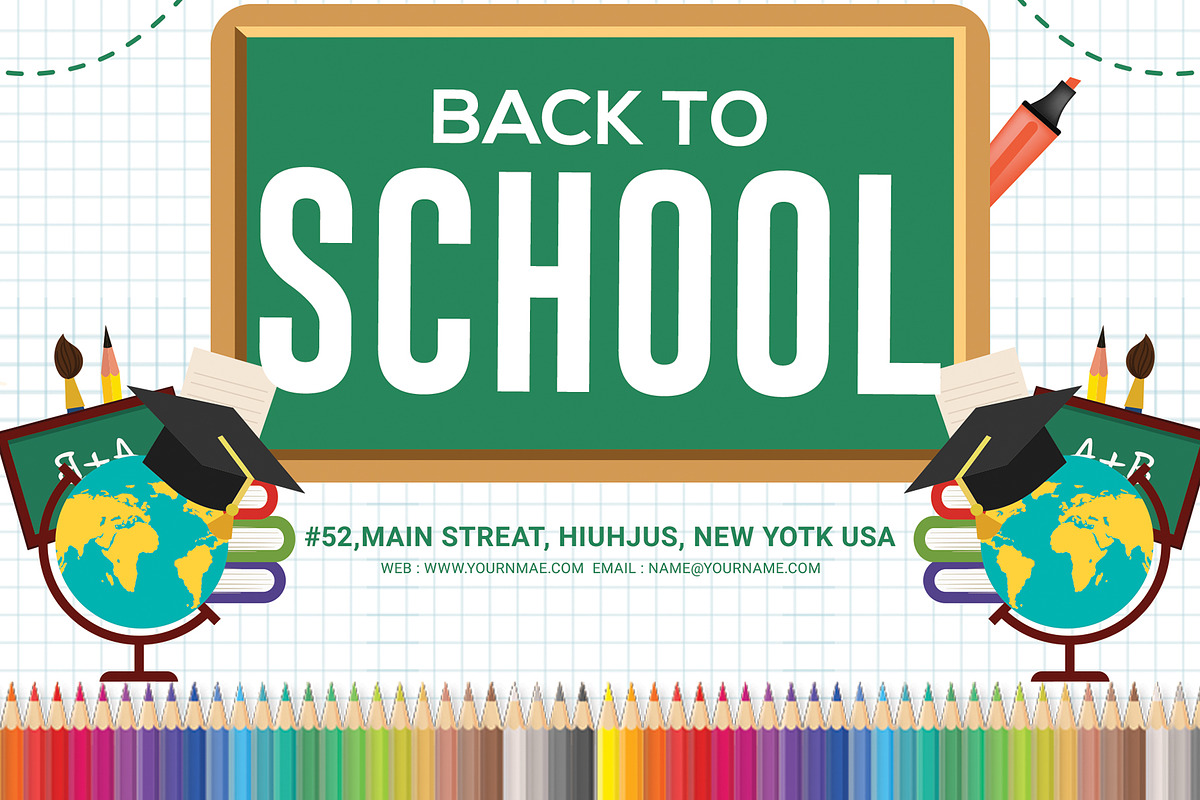 Back to School  in Flyer Templates - product preview 8