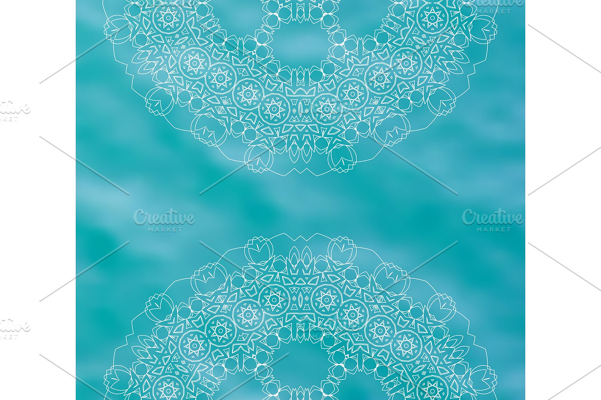Blue water tribal background with in Illustrations - product preview 8