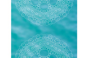 Blue water tribal background with