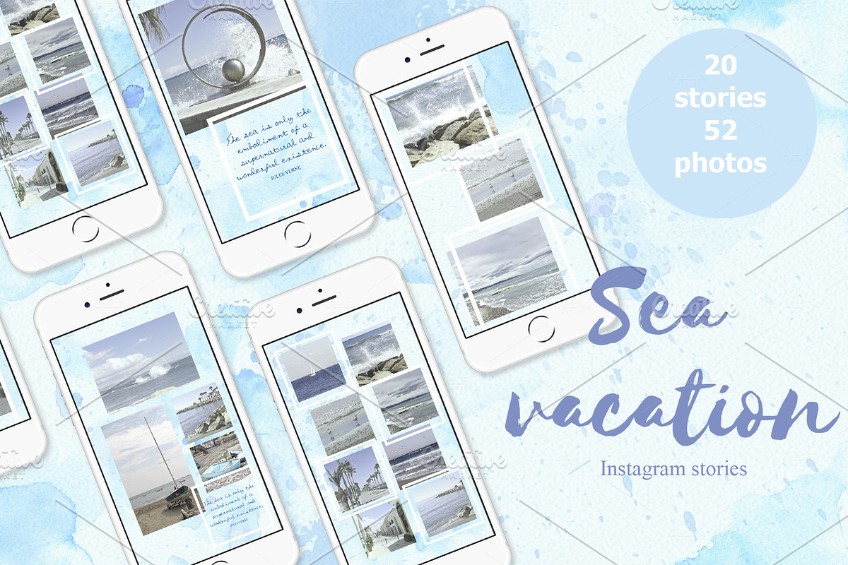 Sea vacation instagram Stories in Instagram Templates - product preview 8