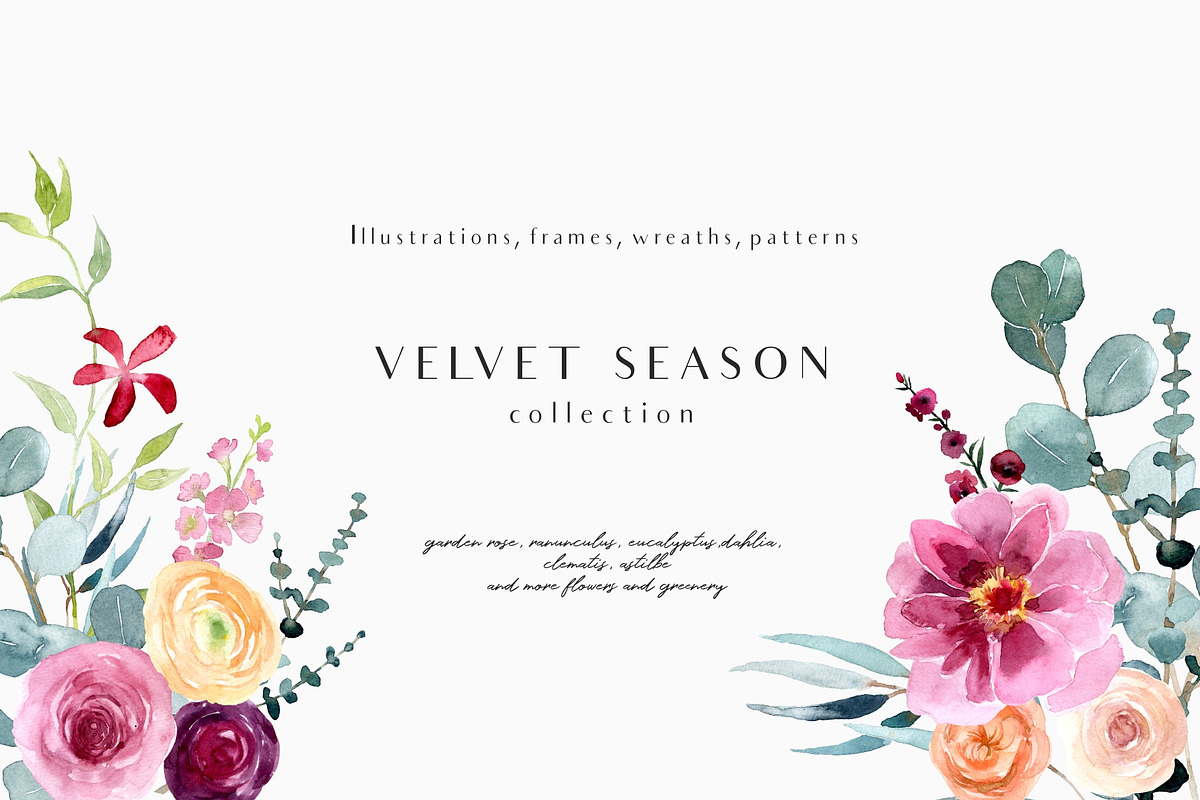 Velvet season - graphic set in Illustrations - product preview 8