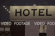 Night view of hotel banner in the