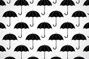 Black and white umbrellas pattern