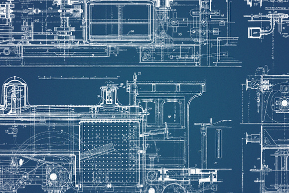 64 Vintage Mechanical Blueprints in Objects - product preview 2