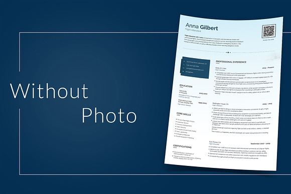 Resume Template for Flight Attendant in Resume Templates - product preview 2