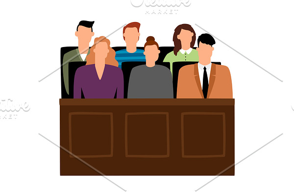Jury trial. Jurors court in