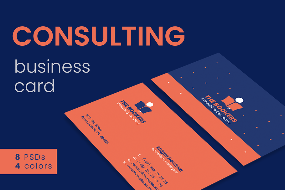 Consulting Business Cards in Business Card Templates - product preview 8