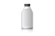 Blank bottle Realistic on white back