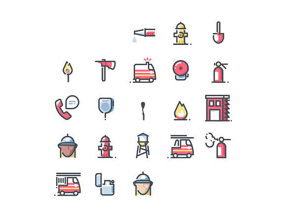 Fire 21 icons  in Graphics - product preview 1