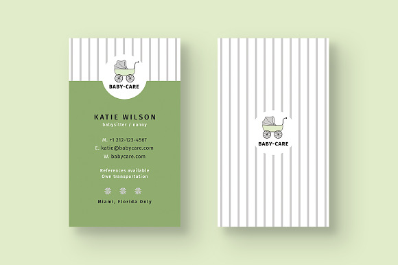 Babysitter Business Card in Business Card Templates - product preview 1