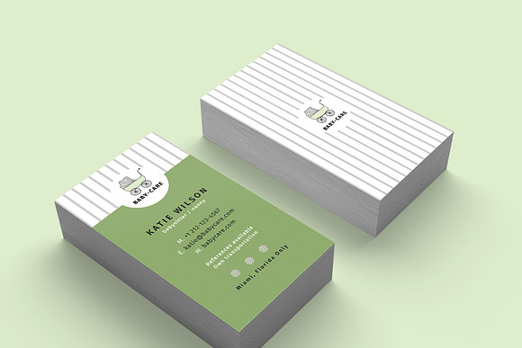 Babysitter Business Card in Business Card Templates - product preview 4
